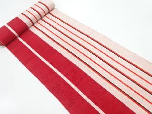 アンティーク　縞模様織出し帯地反物